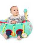 Baby sitting in Sophie la Girafe Baby Seat and Play Fresh Touch Collection