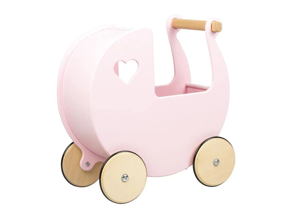 Image of Moover Pink Doll Pram toy stroller.