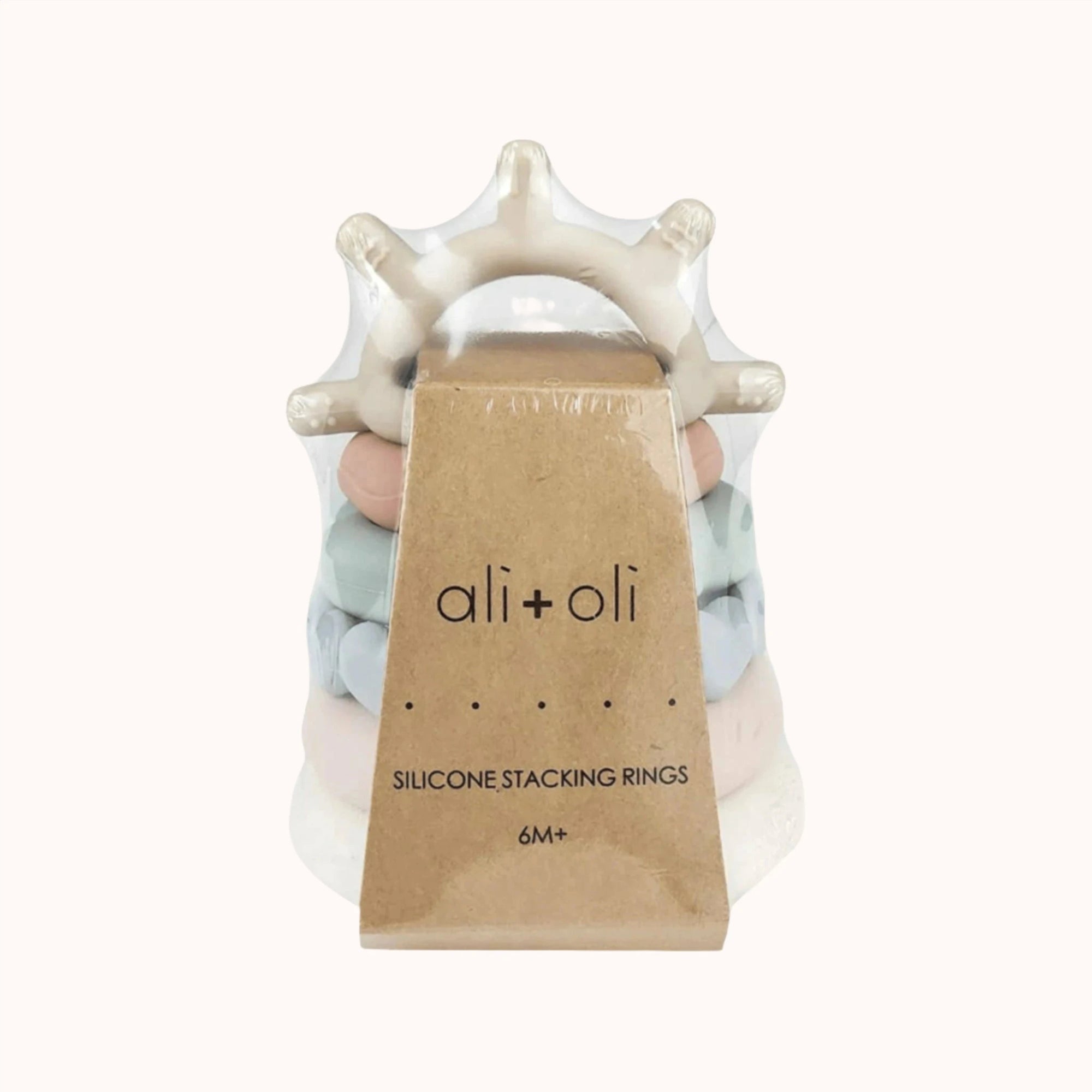 Ali + Oli Soft Silicone Stacking Ring Tower packaging