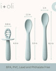 Ali+Oli (3 - Pc) Multi Stage Spoon Set (Blue) 6m+ - Minnie Little Things