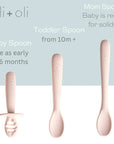 Ali+Oli (3 - pc) Multi Stage Spoon Set for Baby (Blush) 6m+ - Minnie Little Things