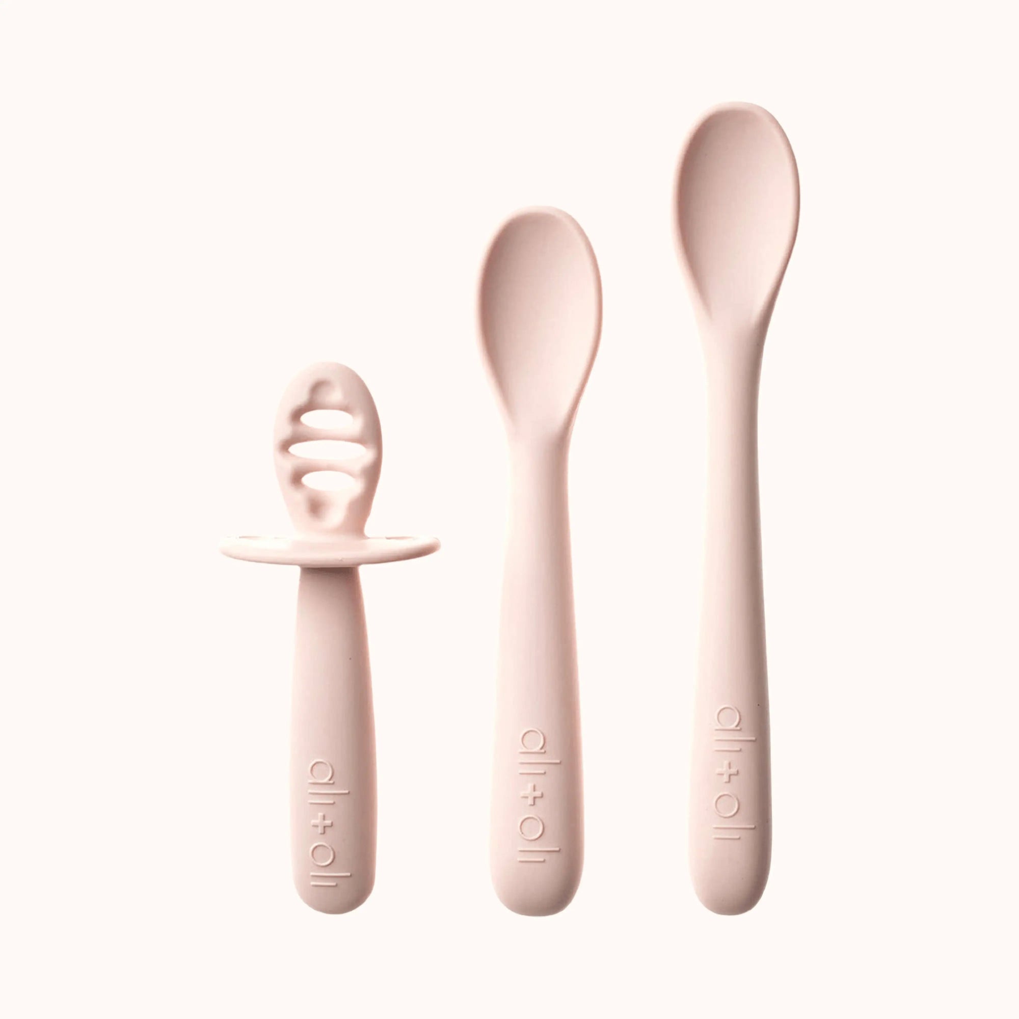 Ali+Oli (3 - pc) Multi Stage Spoon Set for Baby (Blush) 6m+ - Minnie Little Things