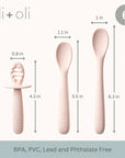 Ali+Oli (3 - pc) Multi Stage Spoon Set for Baby (Blush) 6m+ - Minnie Little Things