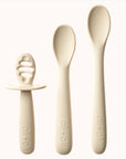 Set of three Ali+Oli baby spoons with a holder for easy storage