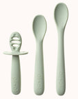 Ali+Oli baby feeding spoons in Pine color designed for multi-stage use