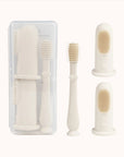 Ali+Oli Baby Finger Toothbrushes packaged neatly in a casees packaged in a clear case