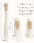 Close-up of the Ali+Oli Baby Finger Toothbrush and Tongue Cleaner set