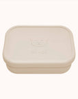 Compact silicone bento box with bear design from Ali+Oli in Coco color