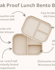 Ali+Oli Coco silicone bento box designed to be leakproof for on-the-go meals