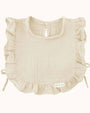 Ali+Oli Muslin Cotton Ruffle Baby Bib (Ivory) - Minnie Little Things