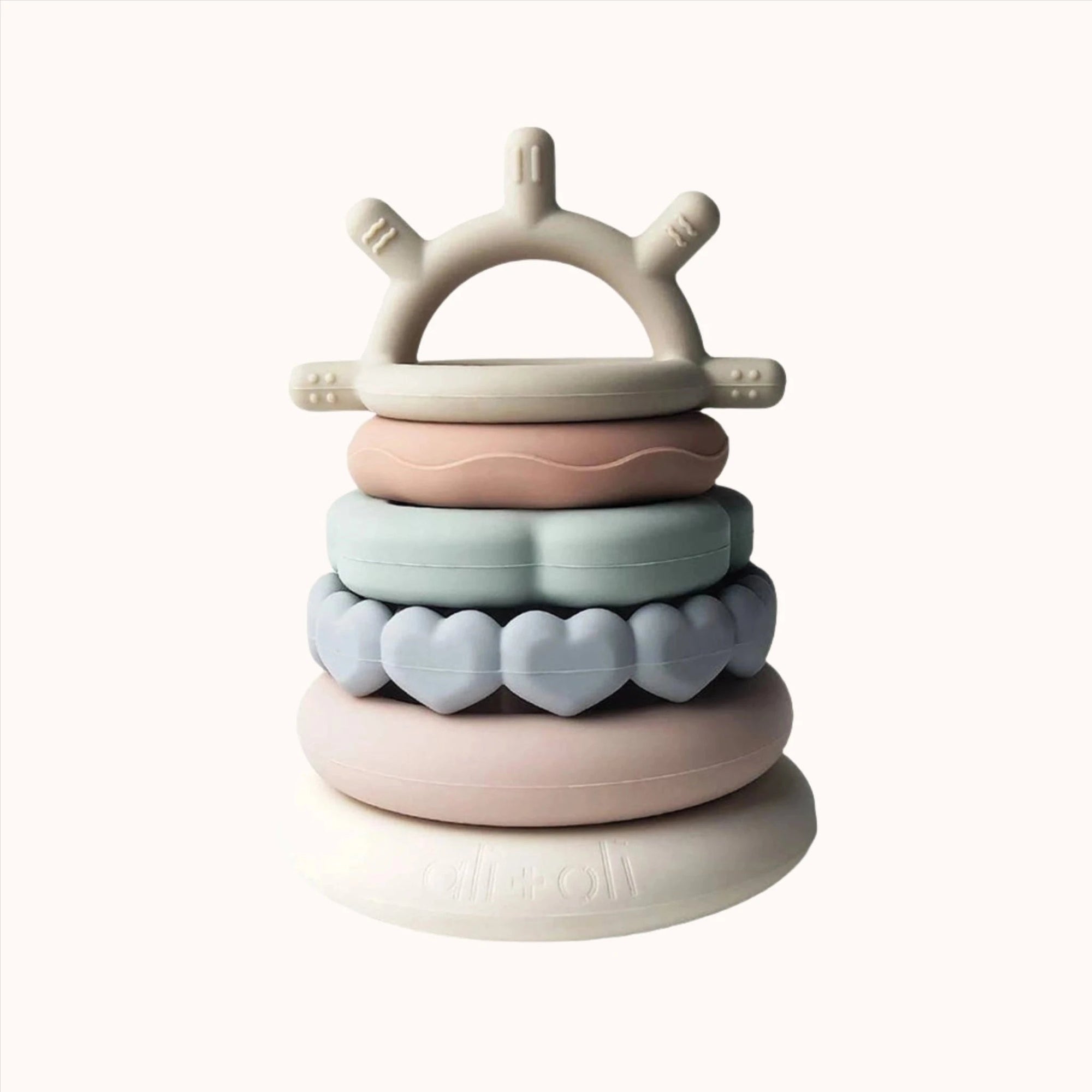 Ali+Oli Soft Silicone Stacking Ring Tower (6 - pc) Sun - Minnie Little Things