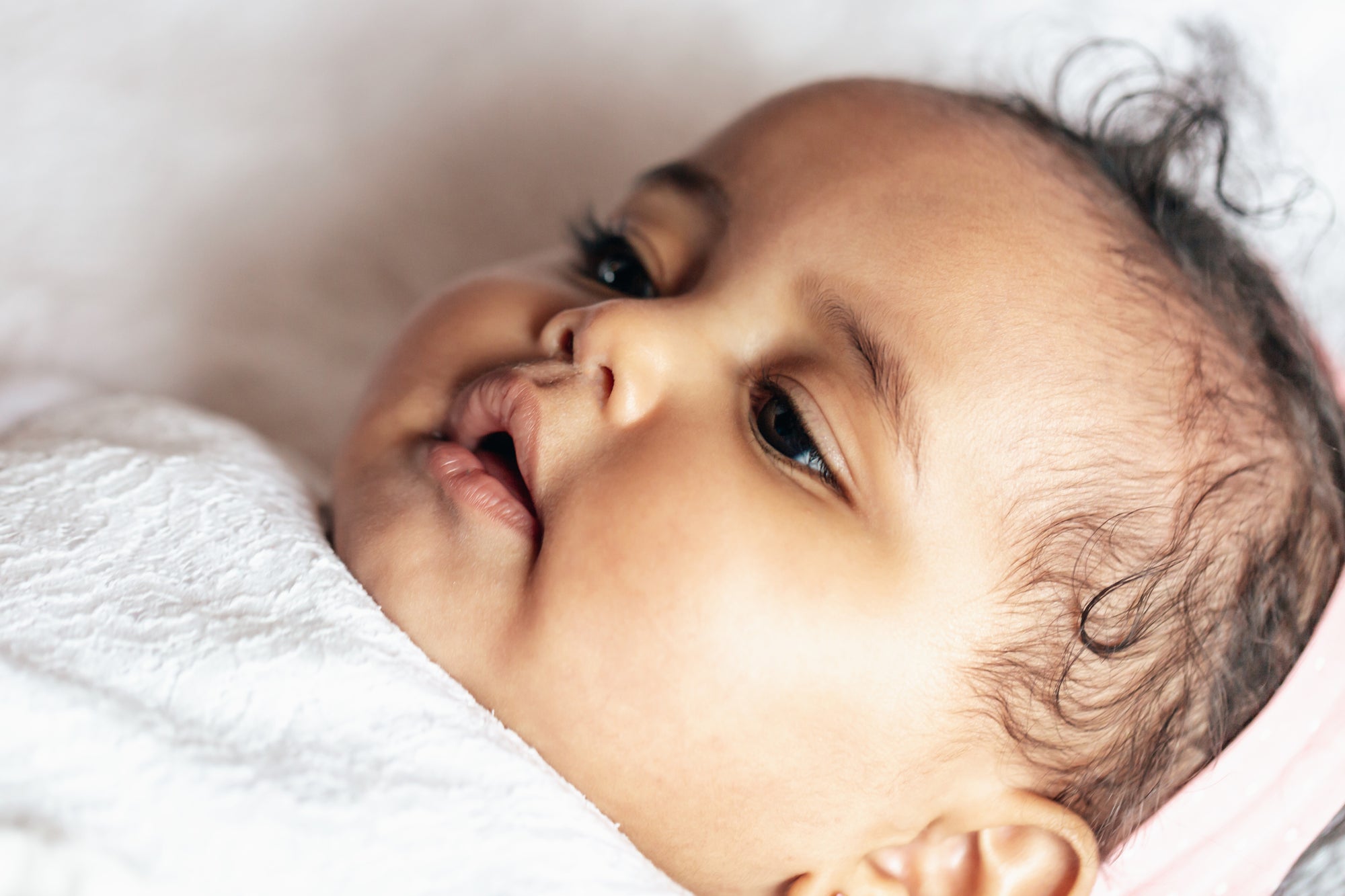 A close-up picture of a beautiful baby