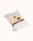 Packaging of the pink and white heart shaped bedding set for dolls stroller