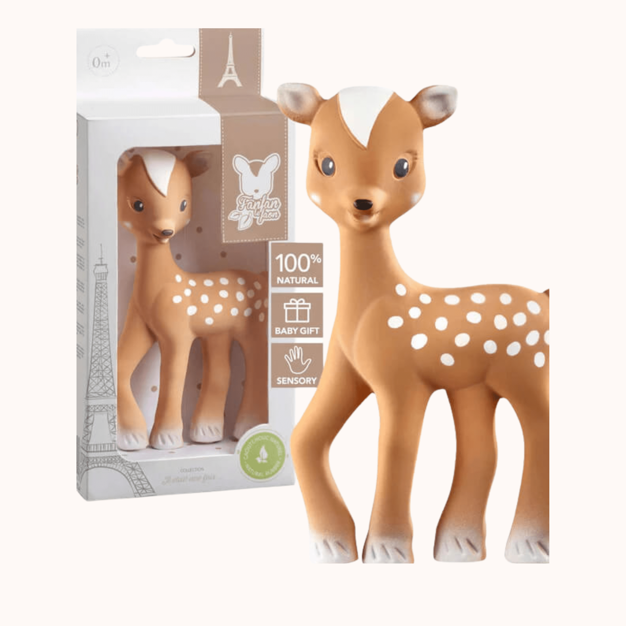 Fanfan the Fawn by Sophie la Girafe - Natural Rubber Teether & Sensory Toy - Minnie Little Things
