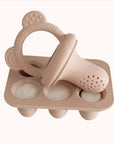 Food & Fruit Pacifier Feeder & Freezer Tray (Mist - Taupe) 3pc - Minnie Little Things