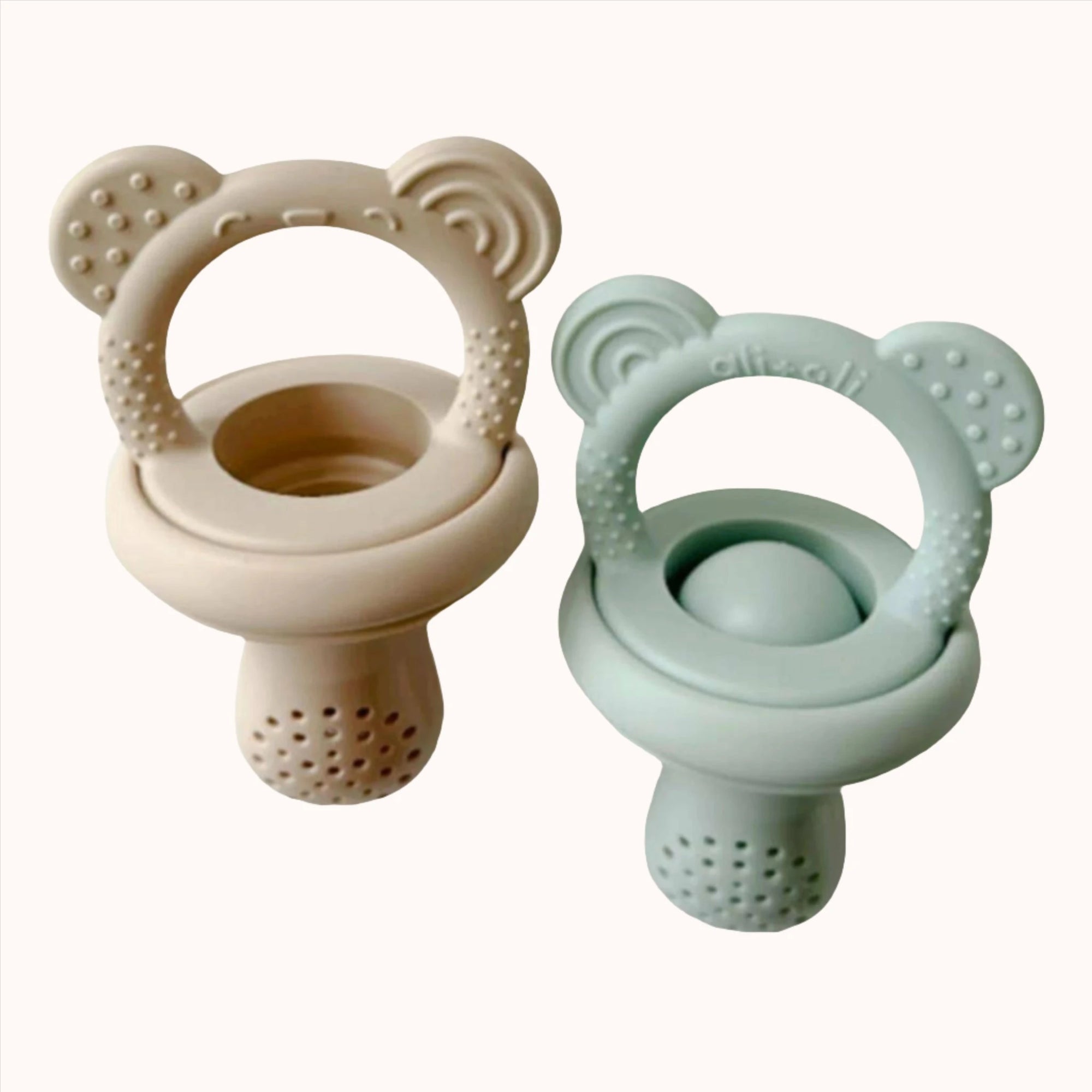 Silicone teethers for babies with cute bear motif