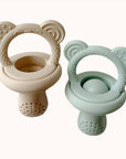 Silicone teethers for babies with cute bear motif