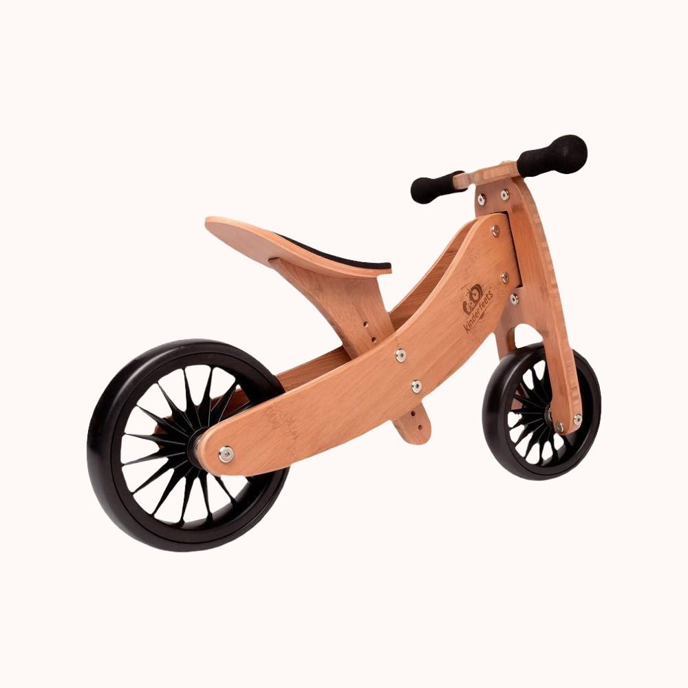 Kinderfeets Tiny Tot Plus, Wooden Balance Bike and Tricycle for Children 18 months +, Adjustable Seat and Puncture Proof Tires - Minnie Little Things