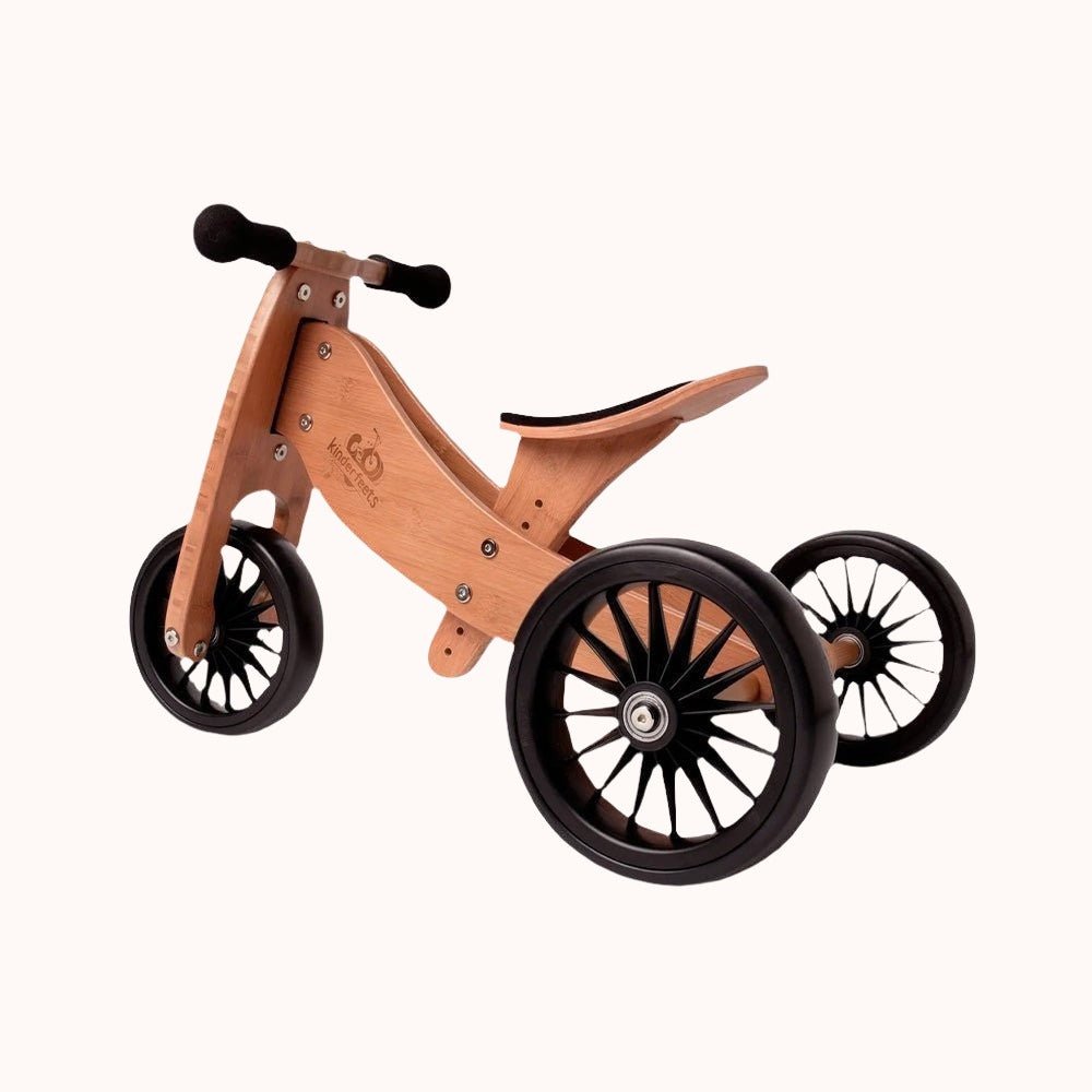 Kinderfeets Tiny Tot Plus, Wooden Balance Bike and Tricycle for Children 18 months +, Adjustable Seat and Puncture Proof Tires - Minnie Little Things