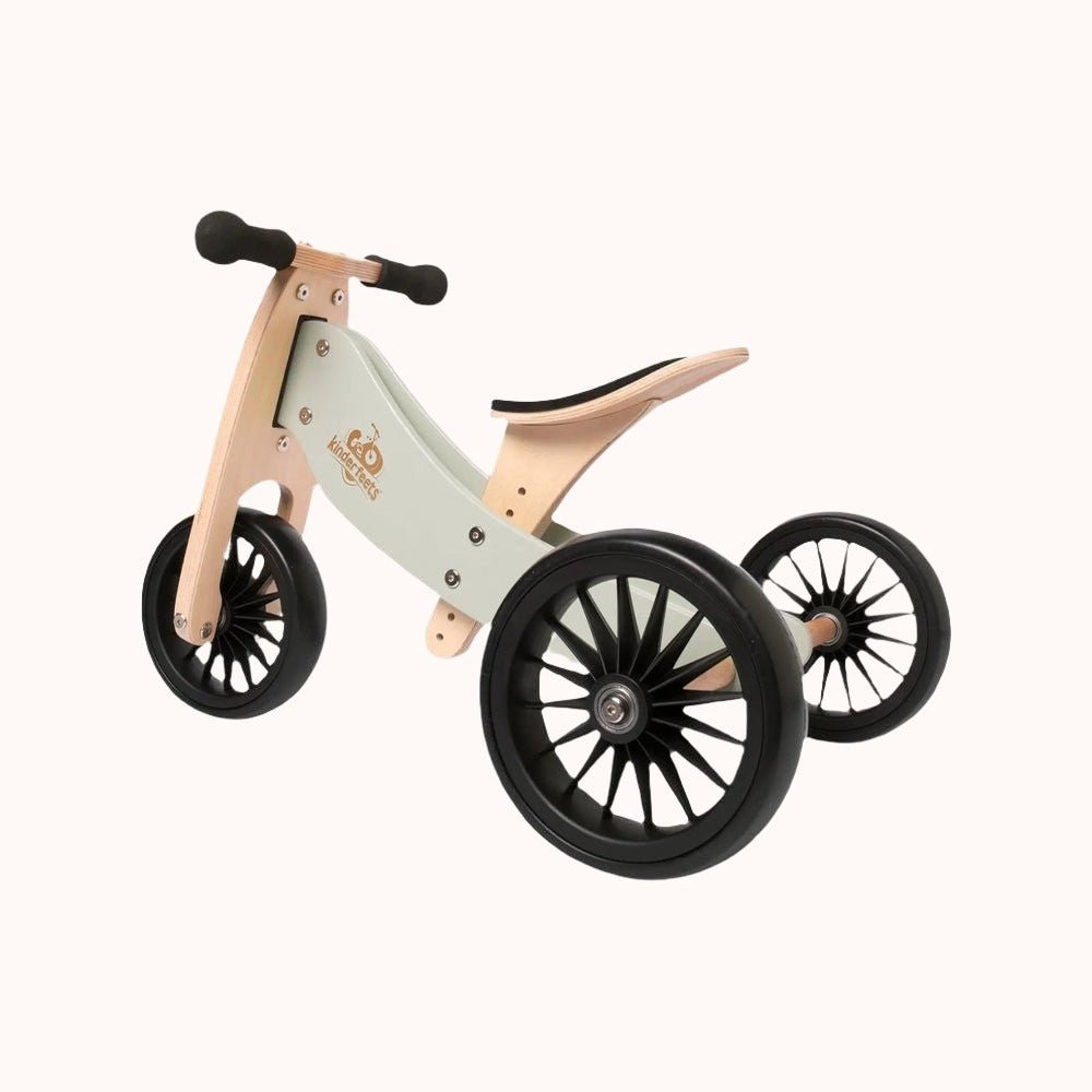 Kinderfeets Tiny Tot Plus, Wooden Balance Bike and Tricycle for Children 18 months +, Adjustable Seat and Puncture Proof Tires - Minnie Little Things