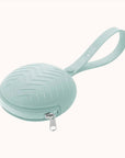 Ali+Oli Small-sized pacifier case in mint with a smooth zipper mechanism