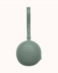 Handy green pacifier ball bag designed with an integrated handle