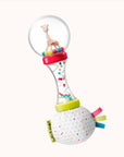 Sophie La Girafe brand soft maracas with a giraffe figure and a colorful ball