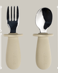 Measurement details on the Ali+Oli toddler spoon and fork set for portion control